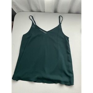 Sophie Rue Green Sleeveless V Neck Cami Tank Top Blouse Size S